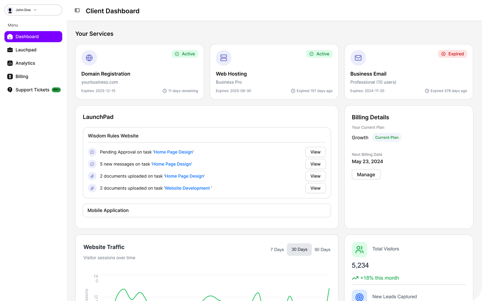 Client Portal Dashboard