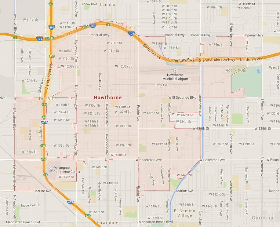 Website Design Company service areas near Hawthorne CA